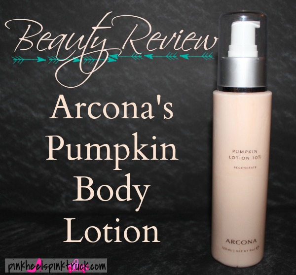 Beauty Review Arcona Pumpkin Body Lotion
