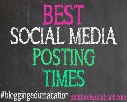 #bloggingedumacation - Best Social Media Posting Times