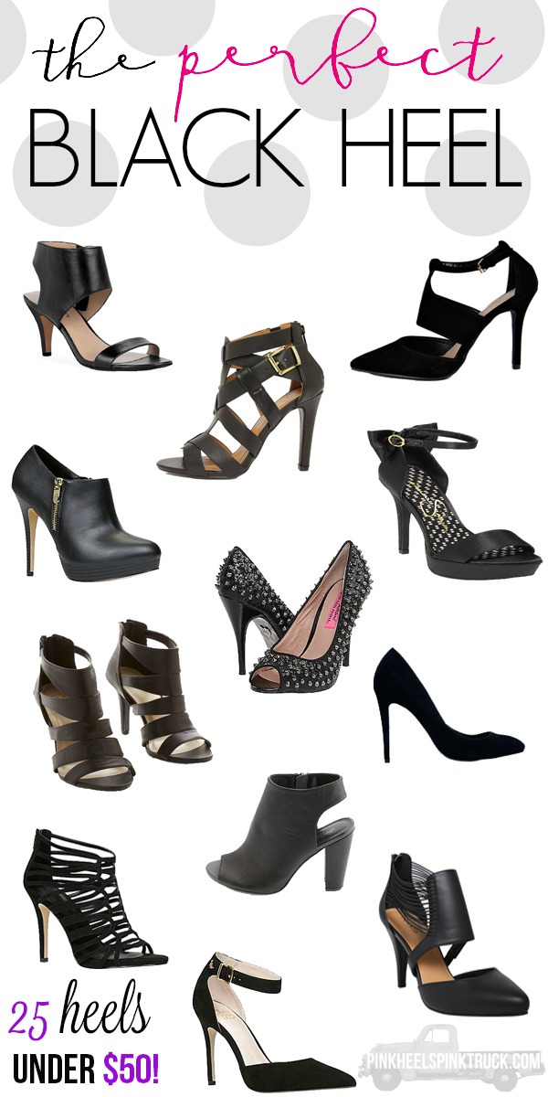 Looking for a new pair of heels to add to your closet? How about the perfect pair of Black Heels? I'm sharing 25 options for the Perfect Black Heel!