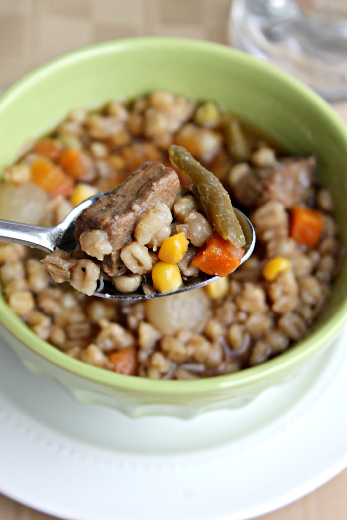 Need something for a cold winter day? Try out this Slow Cooker Beef Barley Soup! Throw the ingredients into your crock pot, turn it on and it'll be ready for you at dinner time!