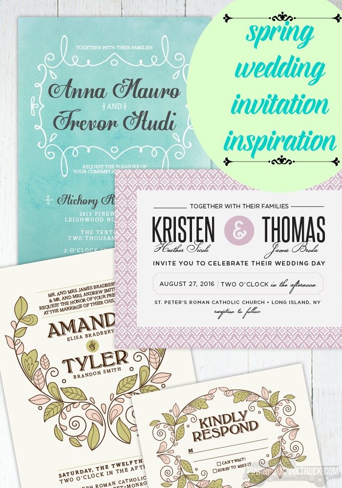 Needing some Spring Wedding Invitation Inspiration? Check out these amazing ideas from Hoopla House Creative!