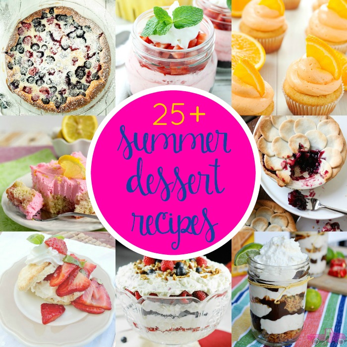 It's Summertime!! And with summertime comes all the yummy summer fruits!! Looking for a summer dessert recipe? Look no further as I've got over 25 summer desserts you are sure to love!
