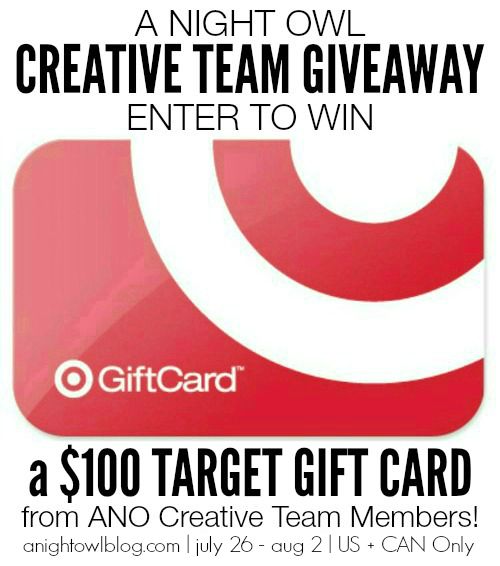 Enter for a chance to win a Target Gift Card! Giveaway ends Sunday, August 2nd, 2015