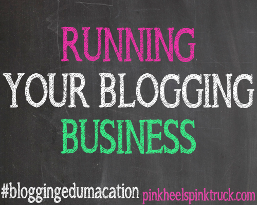 Running Your Blogging Business by Pink Hills Pink Truck